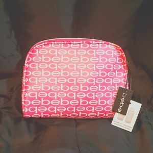 Bebe pink makeup bag